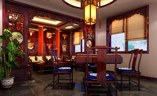 宿州古典中式风格茶楼包间设计装修效果图